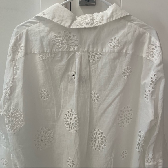 Zara White Embroidered Top- Size XS; New with Tags - Picture 5 of 8